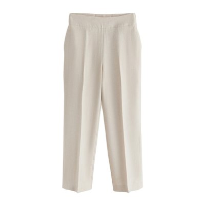 Pantalon tailleur slim court lin majoritaire NEXT