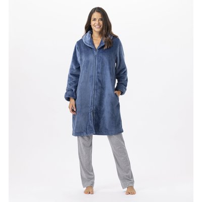Robe de chambre zipée en peluche flanelle ESSENTIEL H56B LE CHAT