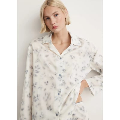 Chemise pyjama coton imprimé fleuri MANGO