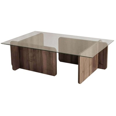 Table basse en verre et aggloméré 105 x 65 x 30 cm Escape HANAH HOME