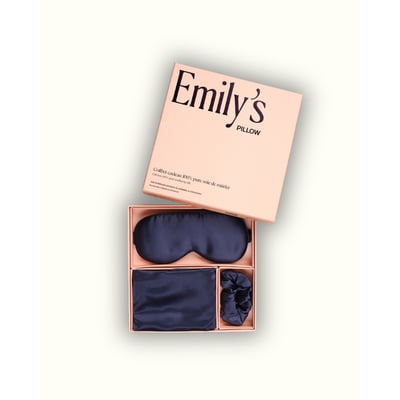 Coffret cadeau - Taie en soie, masque de sommeil, chouchou EMILY'S PILLOW