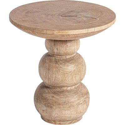 Table d'appoint en manguier sculpté rimini RECOLLECTION