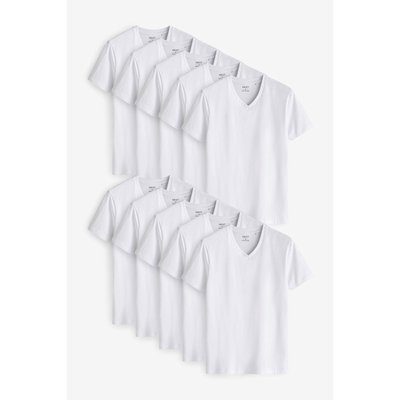 T-Shirts à col v, lot de 10 NEXT