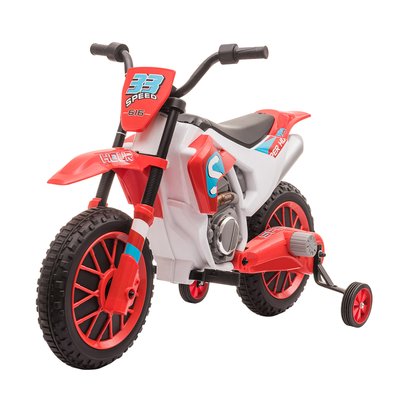 Moto cross électrique enfant avec roulettes amovibles HOMCOM