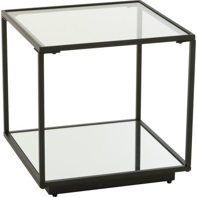 Table basse moderne en métal  et verre transparent design RECOLLECTION