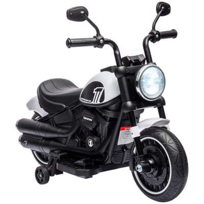 Moto électrique à conducteur assis PP Blanc HOMCOM