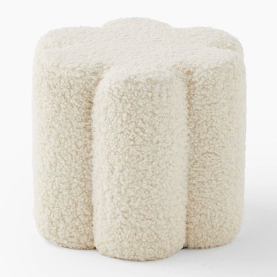 Pouf fleur, 30x33,5xH37cm, en polyester MONOPRIX