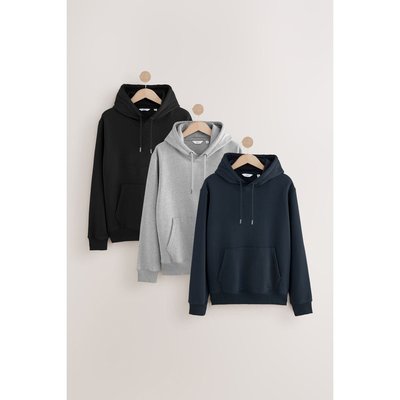 Sweat à capuche en jersey, lot de 3 NEXT