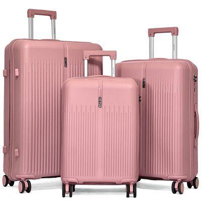 Lot de 3 valises rigides dont une valise cabine TSA CACTUS