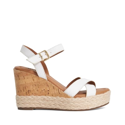 Sandales compensées en liège et tissées - KINDEST DUNE LONDON