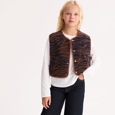 Gilet sans manches, en sherpa, motif animalier LA REDOUTE COLLECTIONS