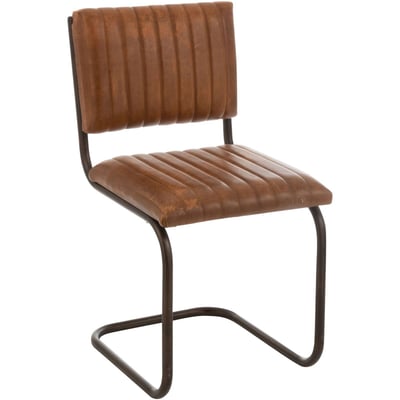 Chaise vintage en cuir pour salle à manger RECOLLECTION
