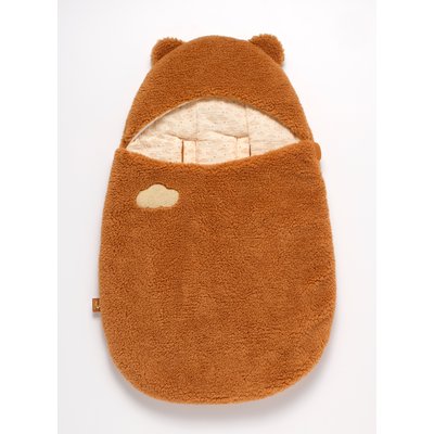 Nid d'ange ourson en sherpa 5 attaches SAUTHON
