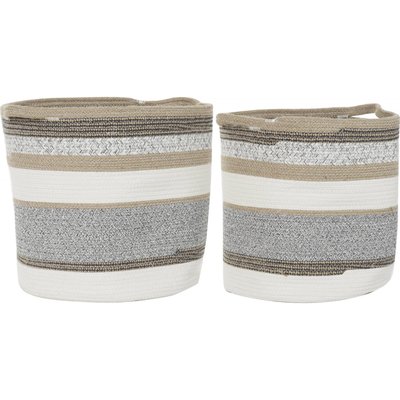 Panier en jute et coton, chic RECOLLECTION
