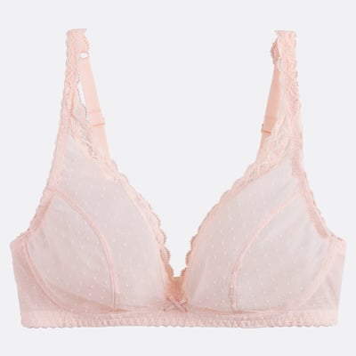 Soutien-gorge foulard en tulle floqué, Alix LA REDOUTE COLLECTIONS