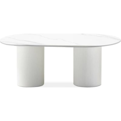 Table basse ovale MARBELLA effet marbre RECOLLECTION