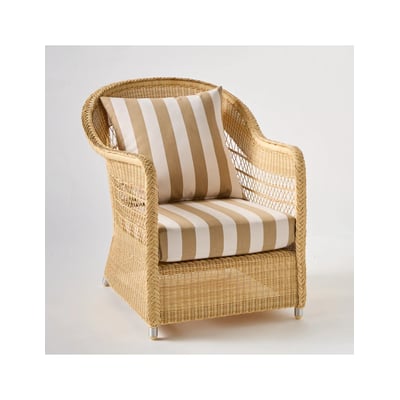 Fauteuil en résine BIARRITZ NATUREL chenille gris KOK