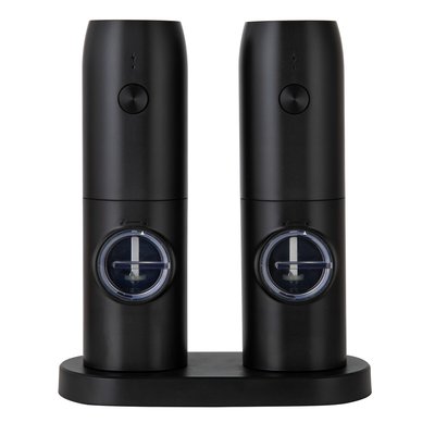 Rechargeable Salt & Pepper Mill Set with Base TOWER
