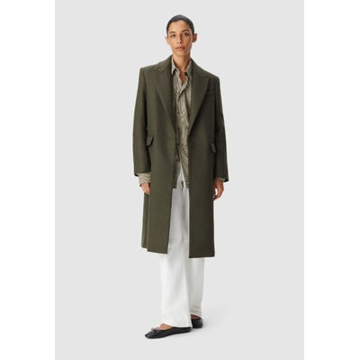 Manteau long droit lainage IKKS