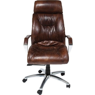 Fauteuil de bureau en cuir, CIGAR LOUNGE KARE DESIGN