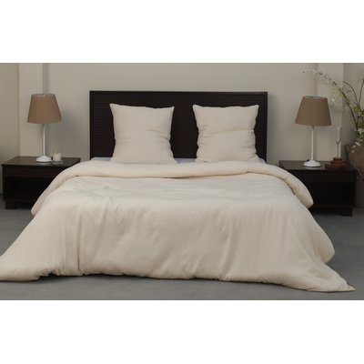 Parure housse de couette bicolore avec 2 taies, gaze de microfibre C DESIGN HOME TEXTILE