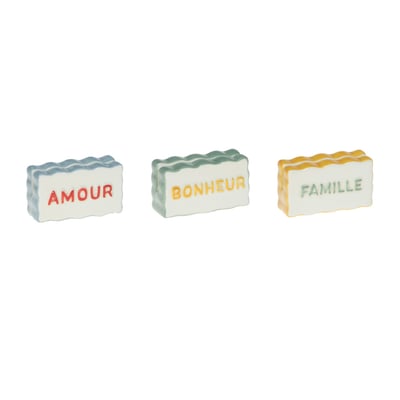 Coffret de 3 porte photos Family Club 2x3x5 cm en céramique AMADEUS