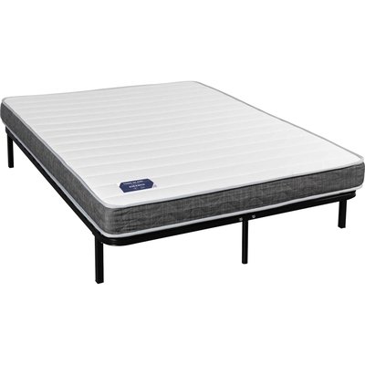 Matelas mousse + latex, sommier, pieds TERRE DE NUIT