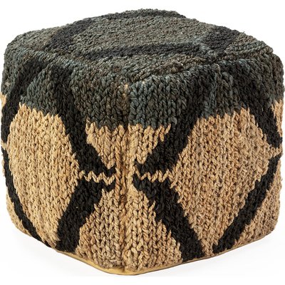 Pouf carré naturel  en shumak style ethnique élégant RECOLLECTION