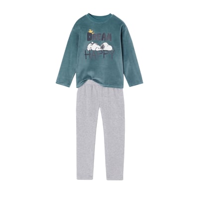 Pyjama en velours Snoopy VERTBAUDET