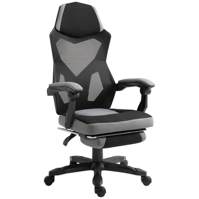 Chaise de bureau Tissus Gris HOMCOM