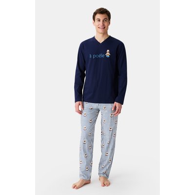 Pyjama en coton imprimé A poêle ARTHUR