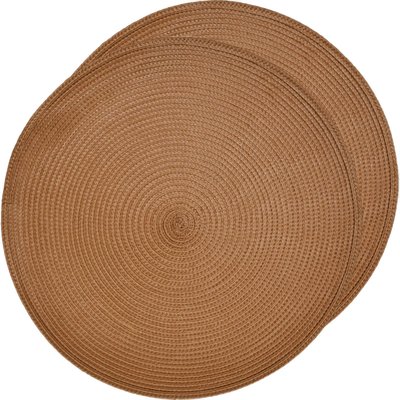 Lot de 2 sets de table tressés ronds TRESSE ATMOSPHERA