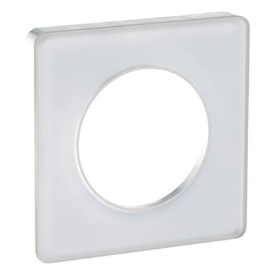 Plaque 1 Prise Odace Touch Verre Liseré Blanc SCHNEIDER ELECTRIC