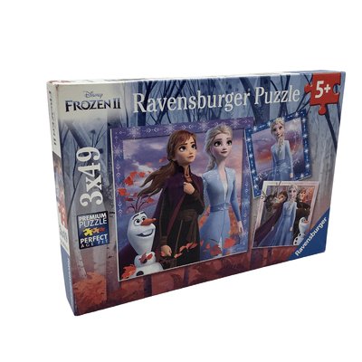 Puzzles 3X49 pièces La Reine des Neiges 2 - Bon état RAVENSBURGER