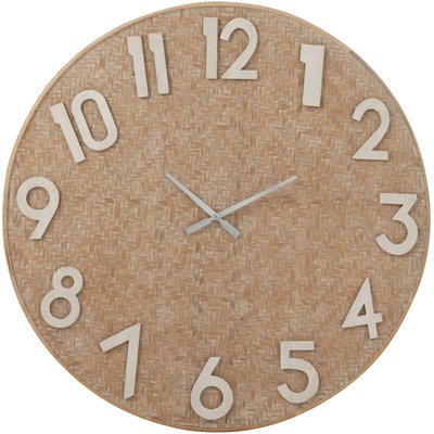 Horloge murale en rotin, Salona JOLIPA