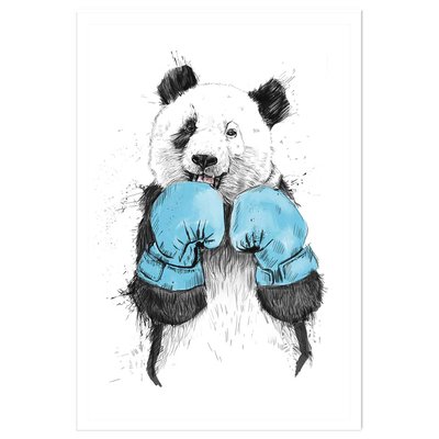 Affiche enfant boxe panda HEXOA