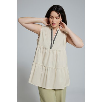 Blouse, ligne A, col montant, encolure V ULLA POPKEN