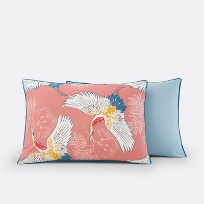 Grues 100% Cotton Percale 180 Thread Count Pillowcase LA REDOUTE INTERIEURS