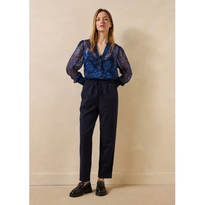 Pantalon carotte taille élastiquée LA FEE MARABOUTEE