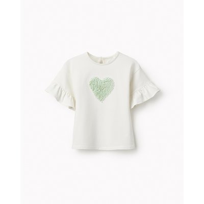 T-shirt avec volants et cœur gaufré SUMMER BREEZE ZIPPY