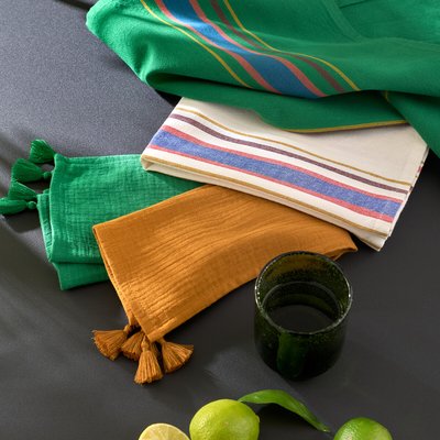 Lot de 4 serviettes de table gaze de coton, Kumla LA REDOUTE INTERIEURS
