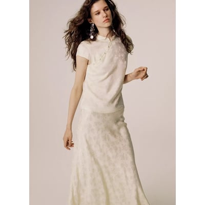 Jupe évasée jacquard MANGO