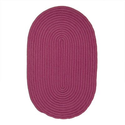 Tapis salon en coton réversible effet cordage prune TAM TAM THE DECO FACTORY