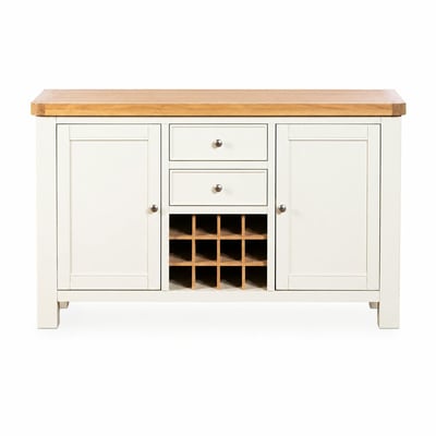 Buffet blanc style bord de mer avec range-bouteilles VELIA PIER IMPORT