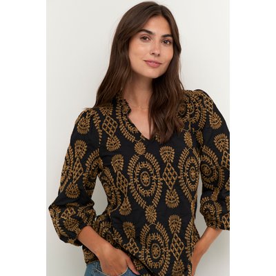 Blouse imprimée à manches 3/4 CUtia, col v, longueur normal CULTURE