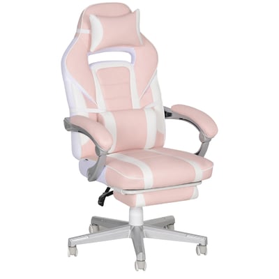 Fauteuil gaming Polyuréthane Rose HOMCOM