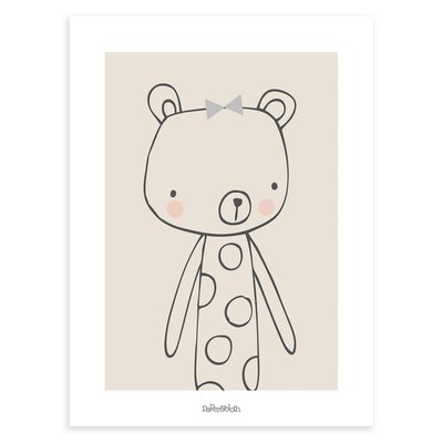 Affiche enfant l'ourson LITTLE FRIENDS LILIPINSO