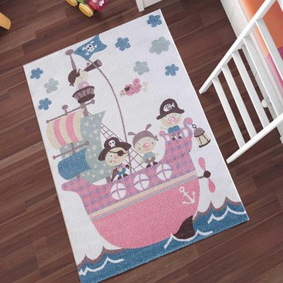 Tapis enfant tissé PIRATOJI UN AMOUR DE TAPIS