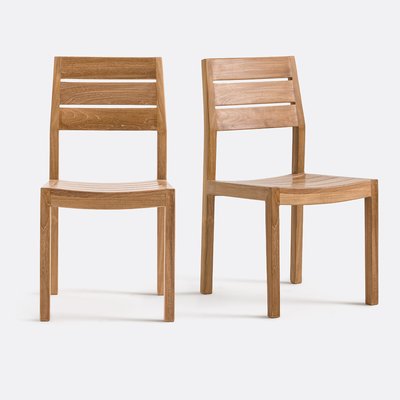 Set aus 2 Gartenstühlen Imu aus massivem Teakholz LA REDOUTE INTERIEURS