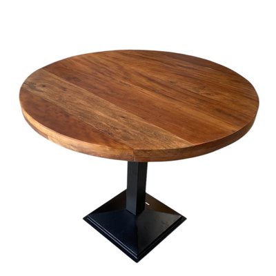 Table repas ronde en bois massif recyclé - INDY MATHI DESIGN